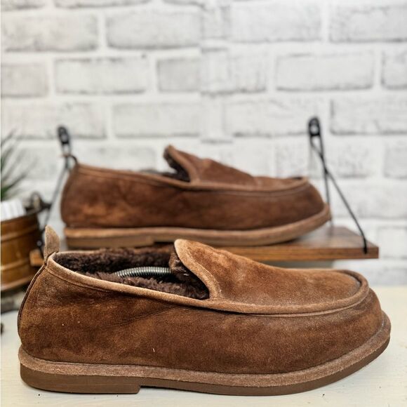 L.L. Bean Men's Brown Suede Slippers Loafers 14 - Picture 3 of 7